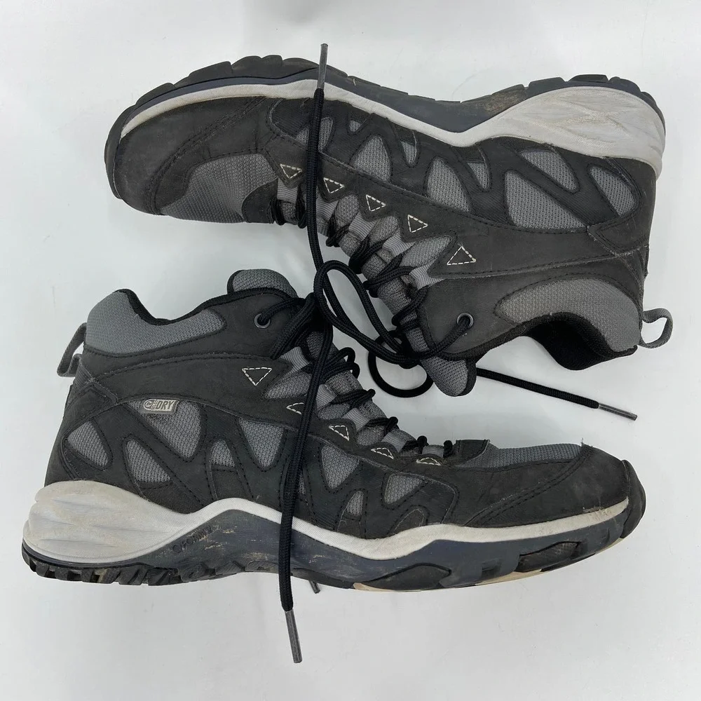 Merrell Lulea Mid Waterproof Shoes Hiking Lace Up Sneakers Leather Black Gray 10